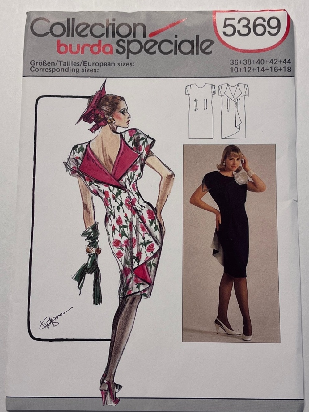 Burda 5369 Back-opening Dress Pattern Sizes 36-44 NWT